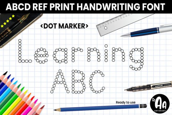 Abcd Ref Dot Marker Font for Handmade Creations