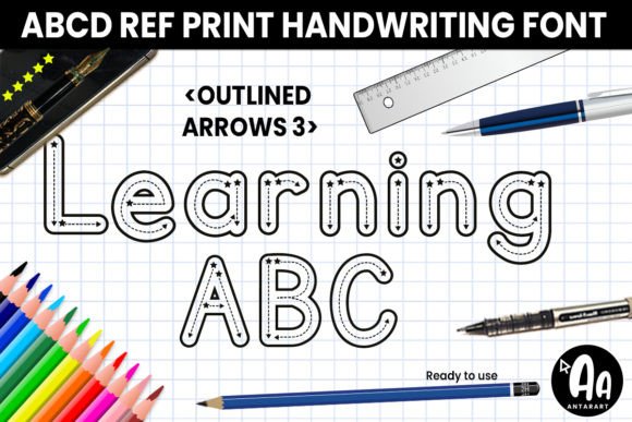 Abcd Ref Outlined Arrows3 Font for Web Design
