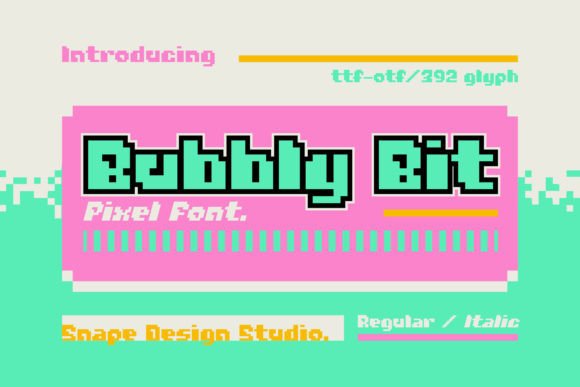 Bubbly Bit: A Retro Pixel Font for Creative Projects