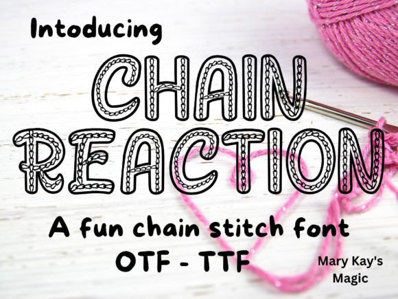 Chain Reaction Font for Editorial Design