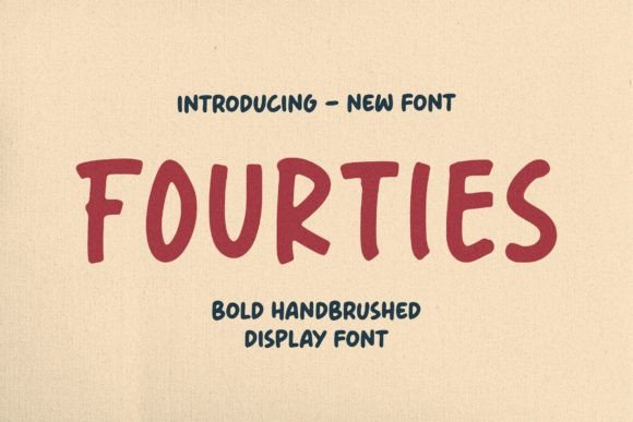 Fourties: A Bold Display Font for Handmade Creations