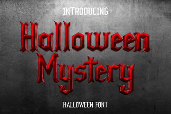 Halloween Mystery Font for Spooky Craft Projects
