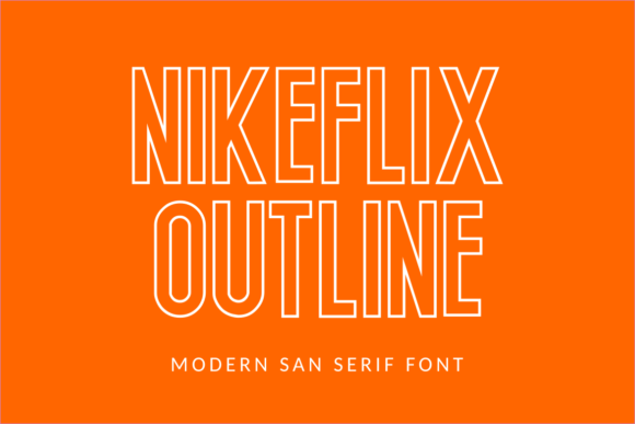 Nikeflix Outline Font for Handmade Creations