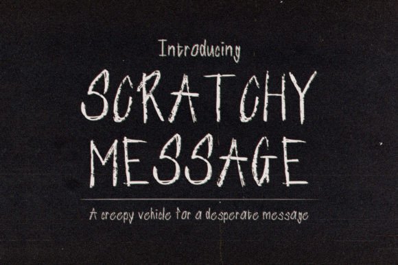 Scratchy Message Font for Spooky Web Design